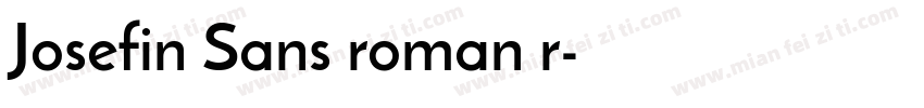Josefin Sans roman r字体转换